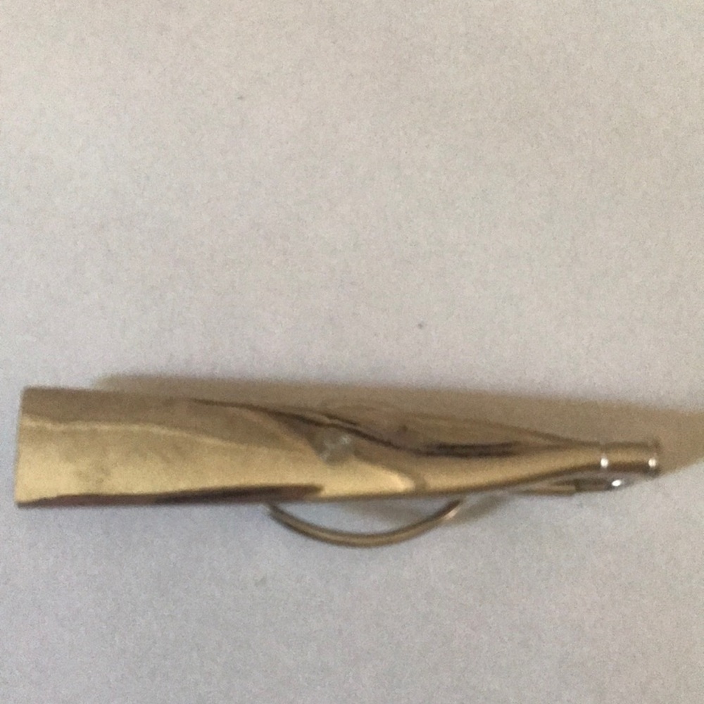 Silver Antique W&M .co Tie Clip